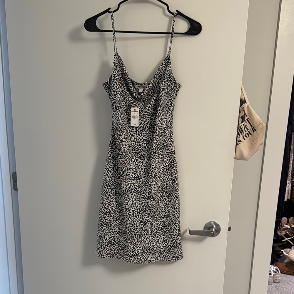 Express Black and White Mini Dress